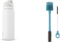 Owala FreeSip 40-oz Insulated Stainless Steel Water Bottle with Straw Brush and Accessories