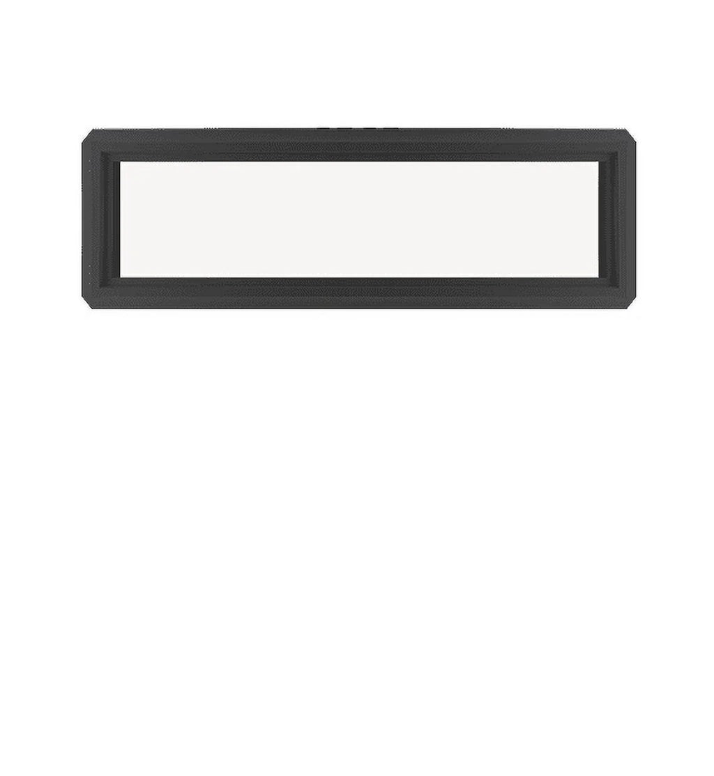 Double Pane Black Vinyl Transom Window 36" x 12" Low-E Tempered Glass Window Argon Gas Window