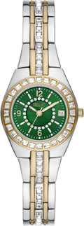 RELIC by Fossil Women's Queen's Court Three-Hand Date Silver and Gold Two-Tone Stainless Steel Bracelet Dress Watch (Model: ZR12652)