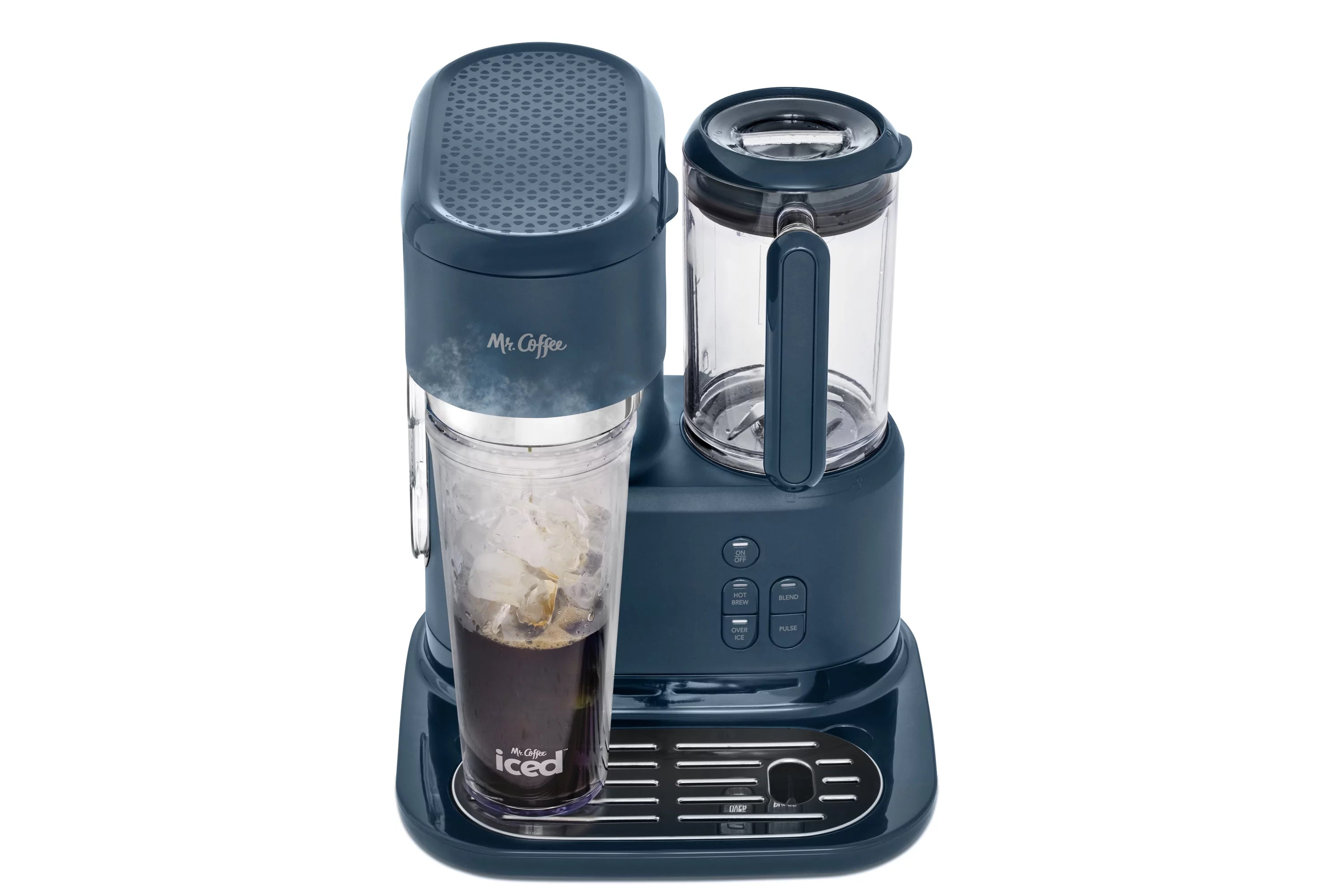 Single Serve Iced Coffee Maker and Blender with Reusable Tumblers C985706