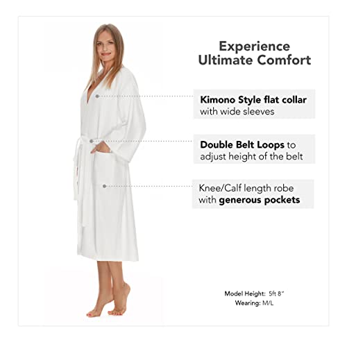 Womens Terry Cloth Bathrobe Cotton Spa Robe Plush Hotel Robe L683780