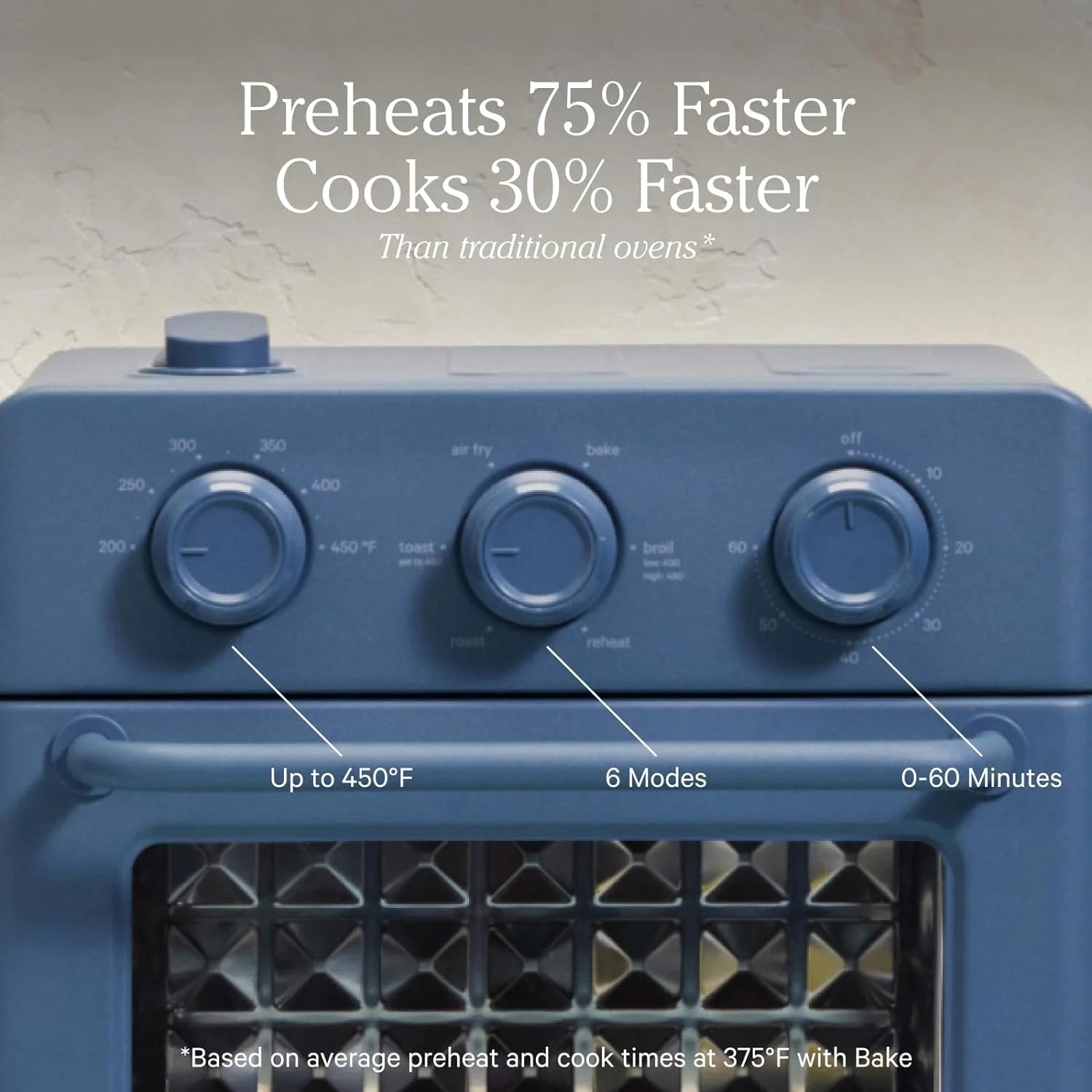 6-in-1 Air Fryer Toaster Oven with Steam Infusion, Compact Countertop Design R39133
