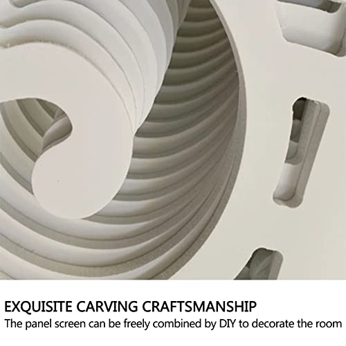 Hanging Room Divider Panels, Hollow Out PVC Screen, Privacy Partition R3012