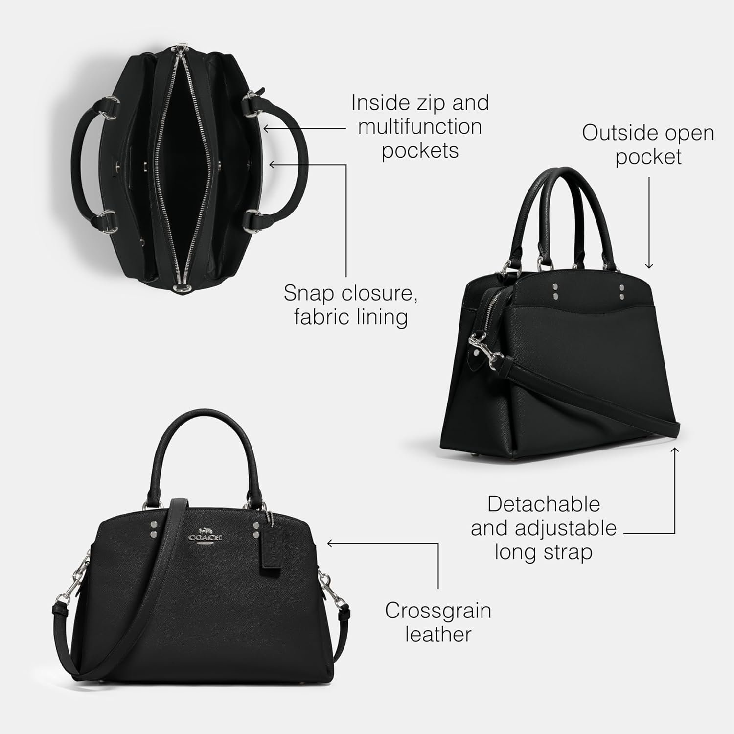 Carryall Handbag, Black E87161