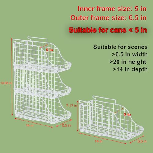 Stackable Can Dispenser Bin 3-Pack with Handles A5720