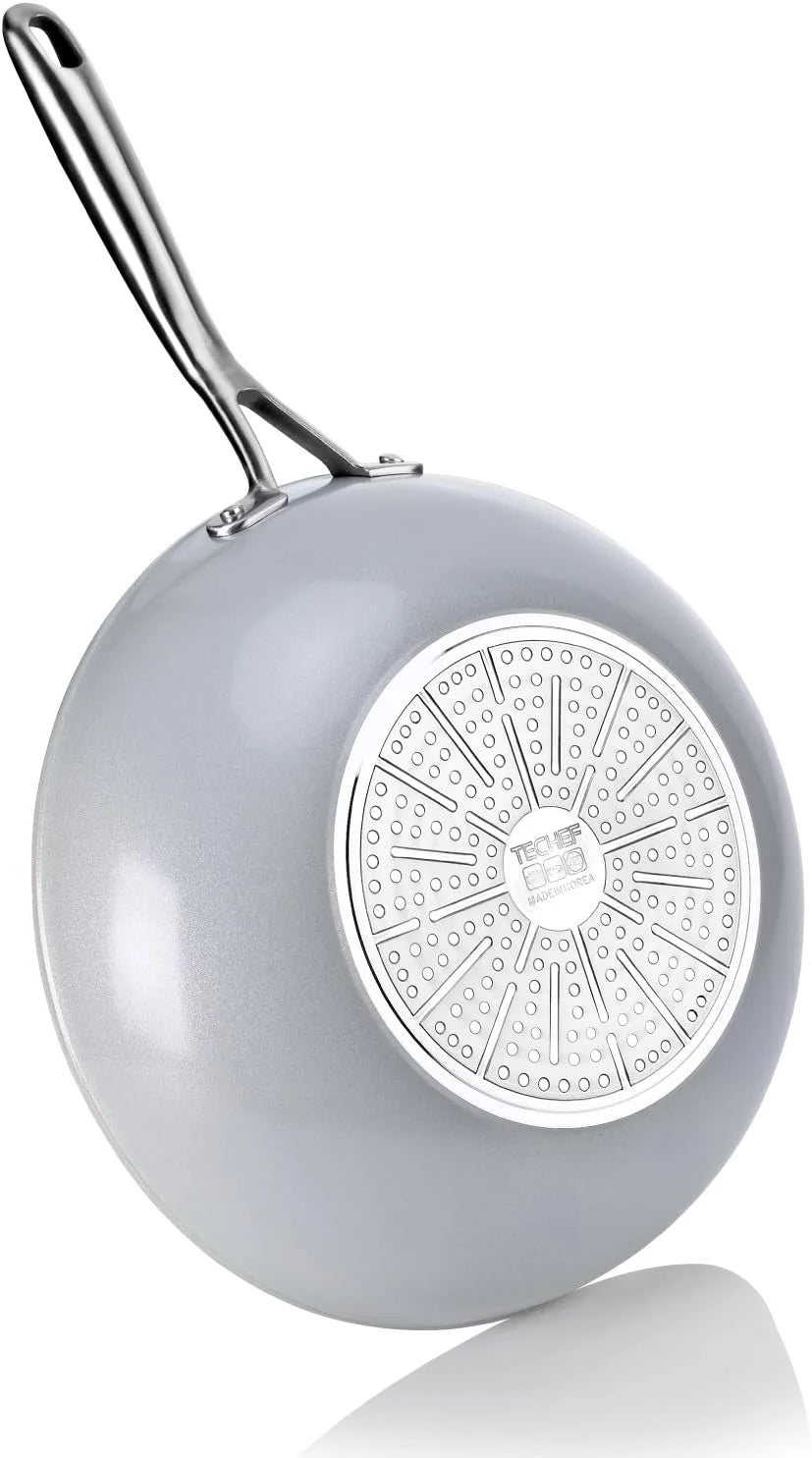 Ceramic Nonstick Wok with Glass Lid, 12 Inch W597556