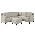 Living Room Studded Upholstered Sofa 2 Piece Set with Cushions (D As Shown)