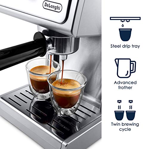 15 Bar Espresso Cappuccino Machine, Silver D19213