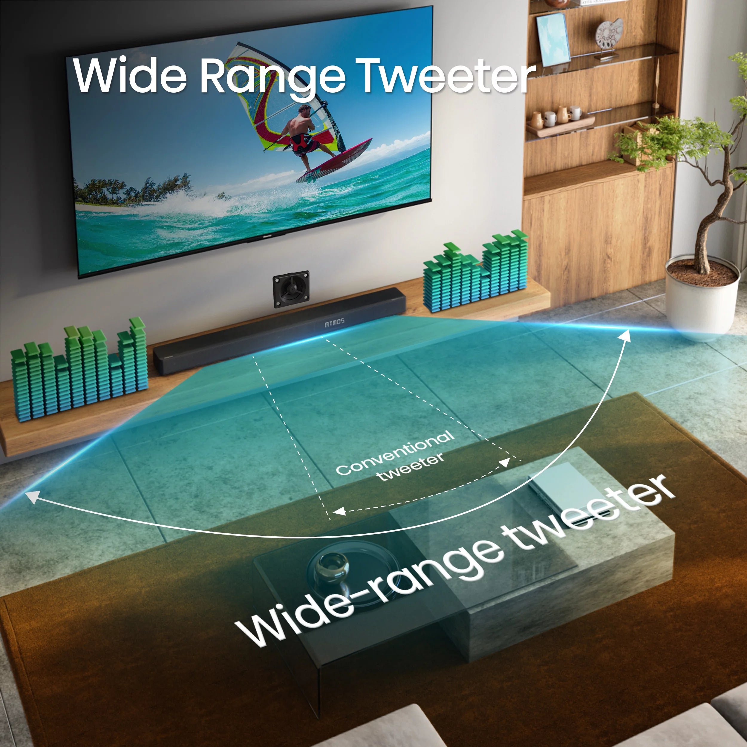 5.1.2 Ch 420W Soundbar with Wireless Subwoofer and Rear Speakers D437300