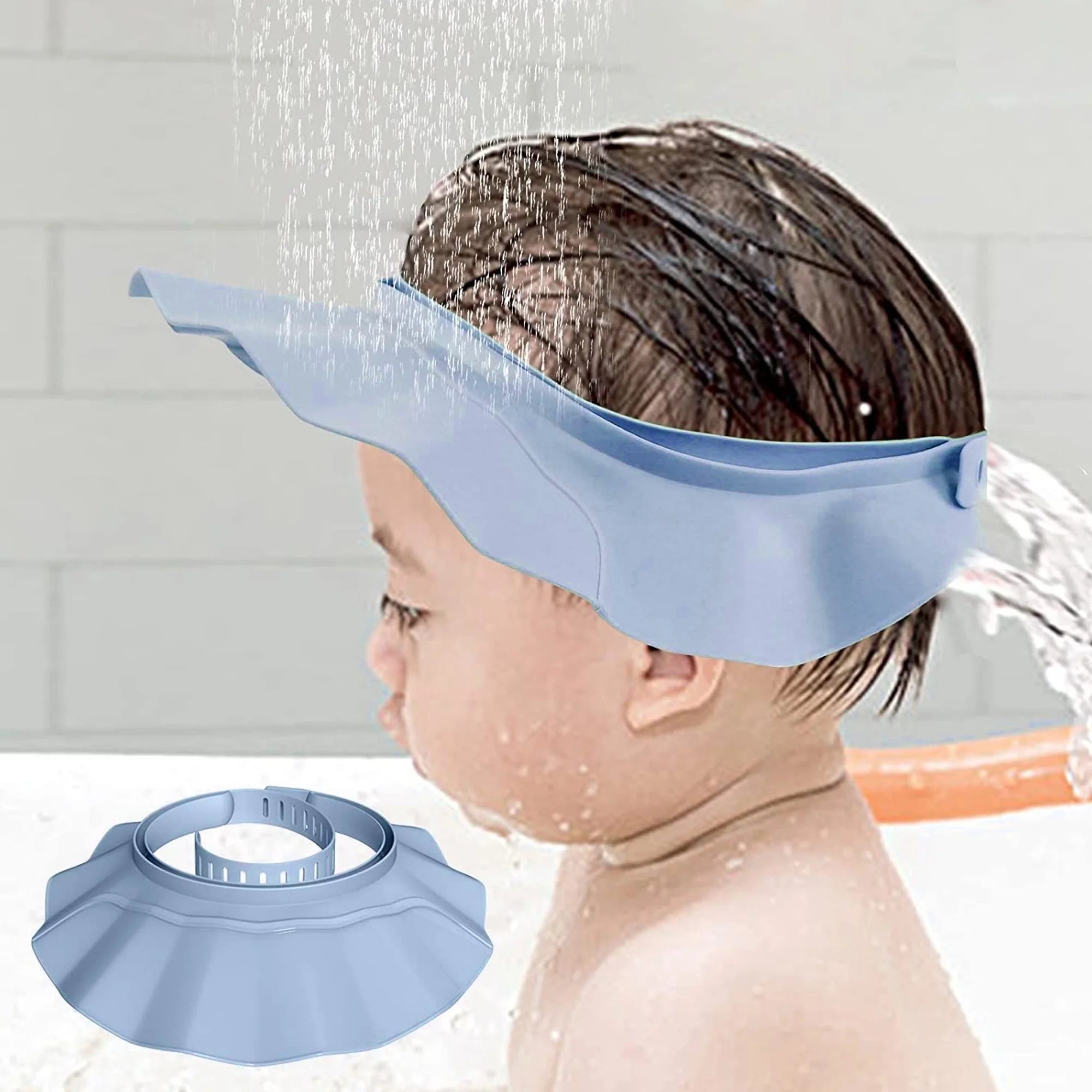 Folding Baby Bathtub with Support Seat for Newborns and Toddlers, Blue P60450