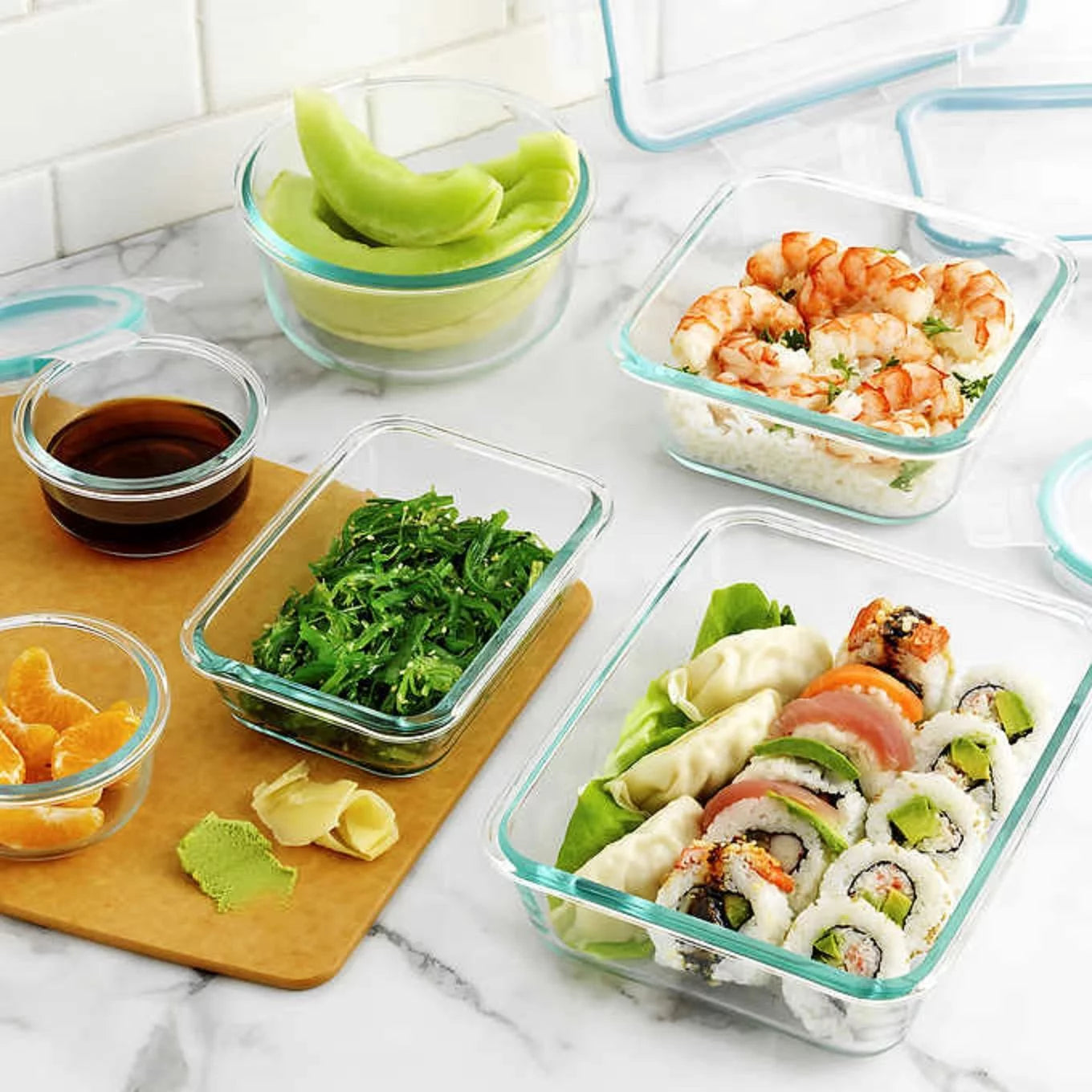 18-Piece Glass Food Storage Set I28893