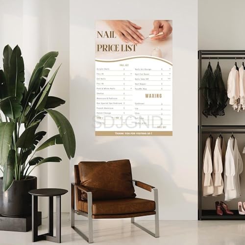 Hair Salon Price List Poster Canvas Wall Art 08x12inch C97248