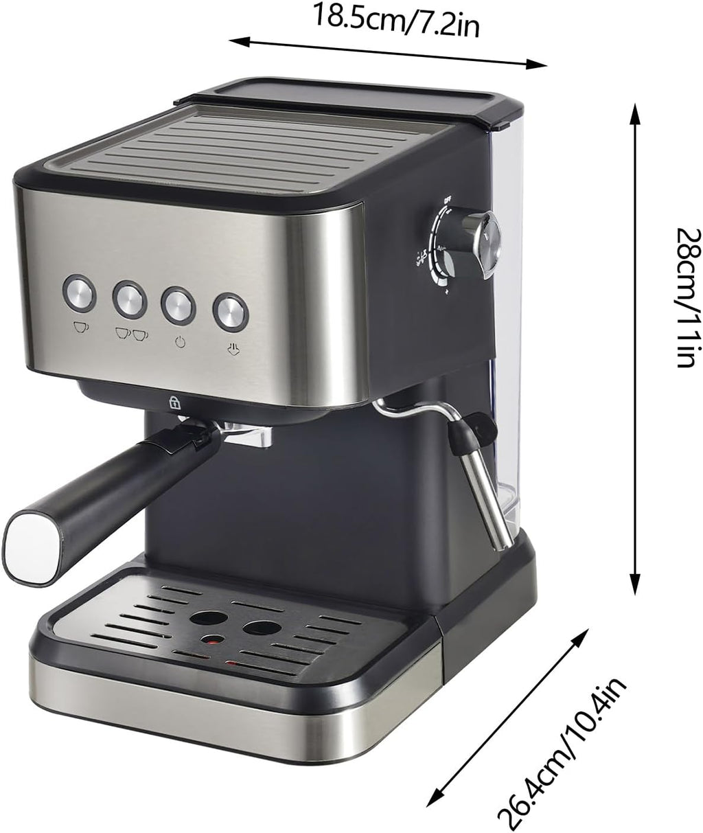 Espresso Machine with Milk Frother, 50oz Water Tank O43186