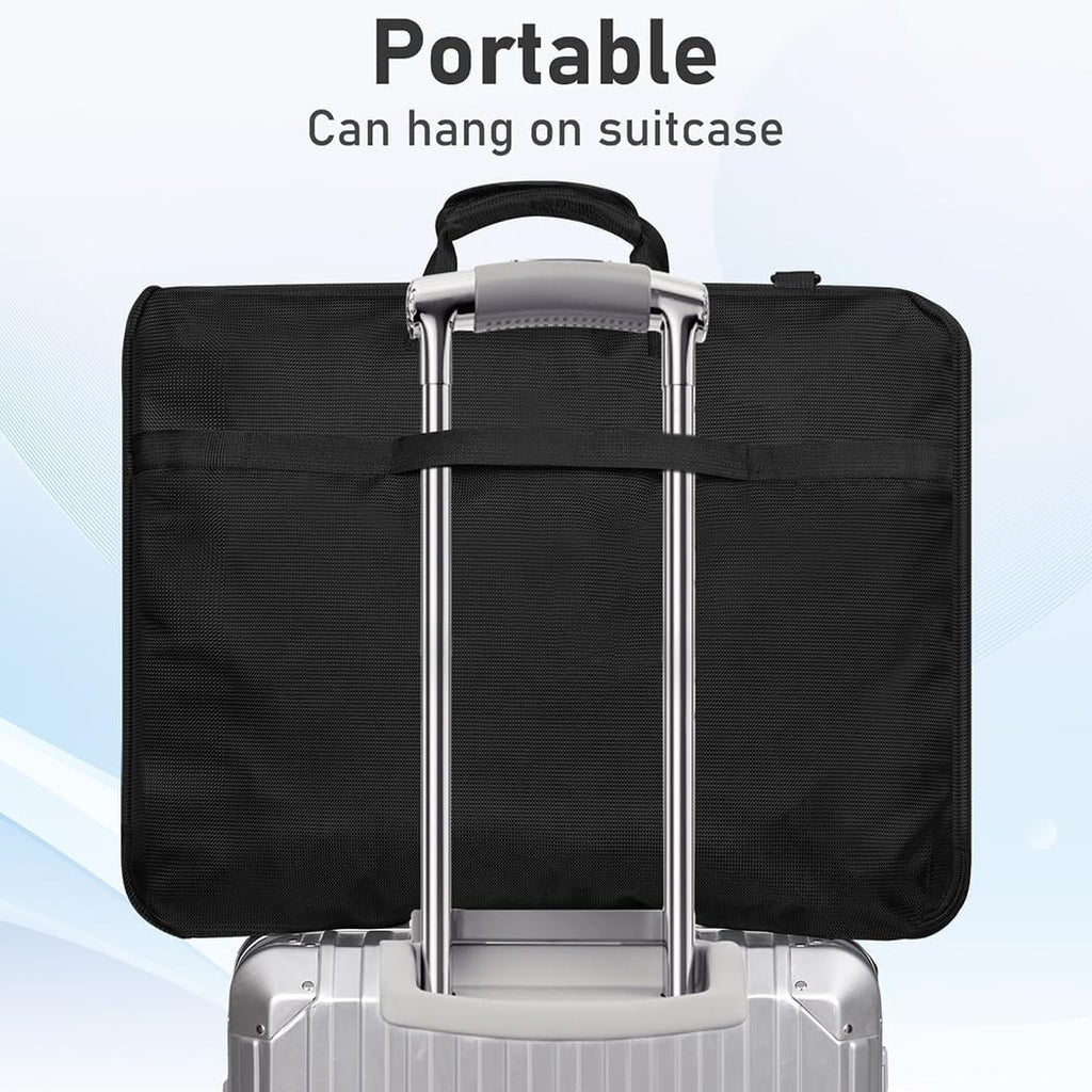Carry On Garment Bag for Travel with Shoulder Strap, Waterproof Suit Cover with 3 Pockets, Black N3900