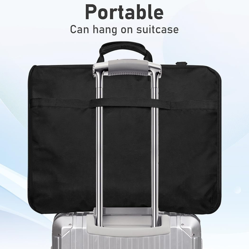 Carry On Garment Bag for Travel with Shoulder Strap, Waterproof Suit Cover with 3 Pockets, Black N3900