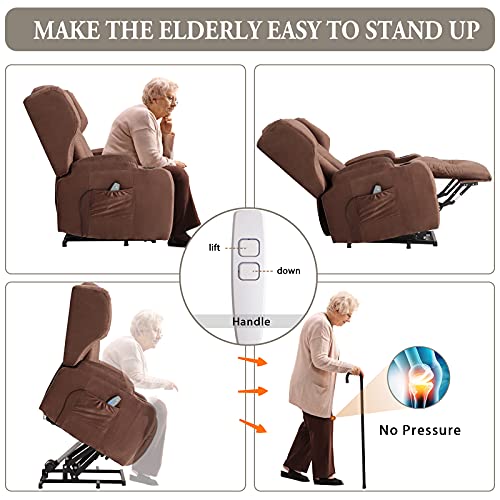 Electric Lift Recliner Chair for Elderly with Massage and Heat, 3 Positions I37975