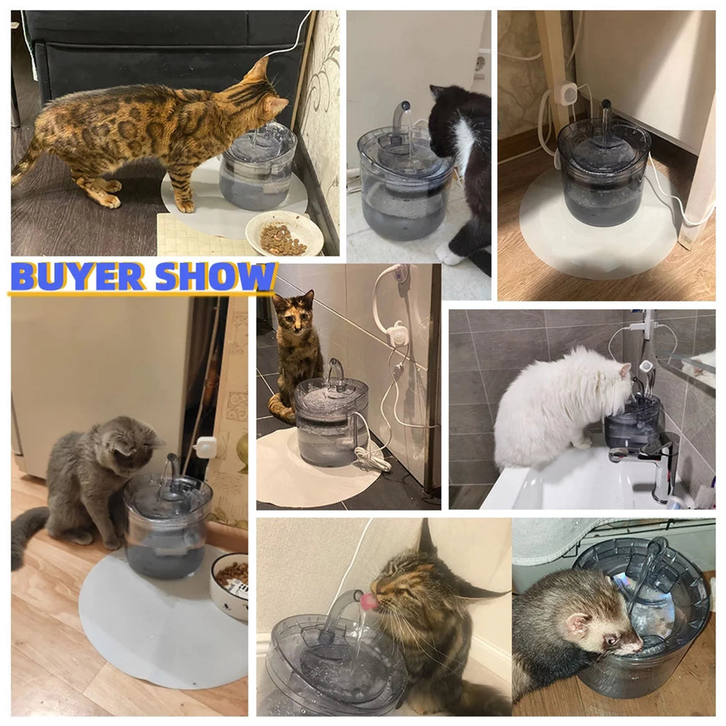 2L Quiet Cat Water Fountain Dispenser I625733