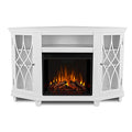 Real Flame Lynette 56" Corner Electric Fireplace TV Stand for TVs up to 55 inches, Entertainment Center with Electric Fireplace, Living Room TV Stand with Fireplace.