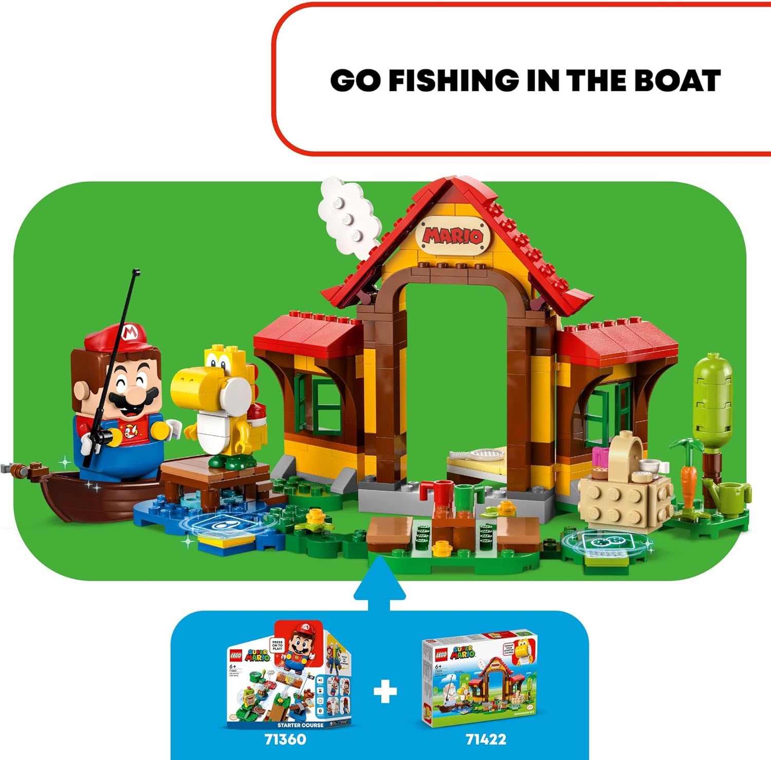Picnic at Mario's House Expansion Set with Yellow Yoshi Figure G370