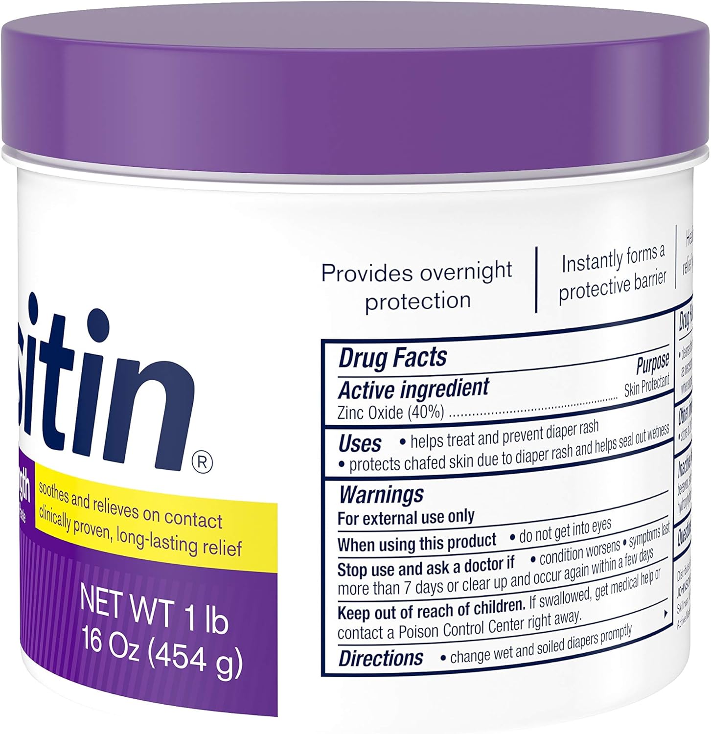 Diaper Rash Cream with 40% Zinc Oxide, 16 oz G1538
