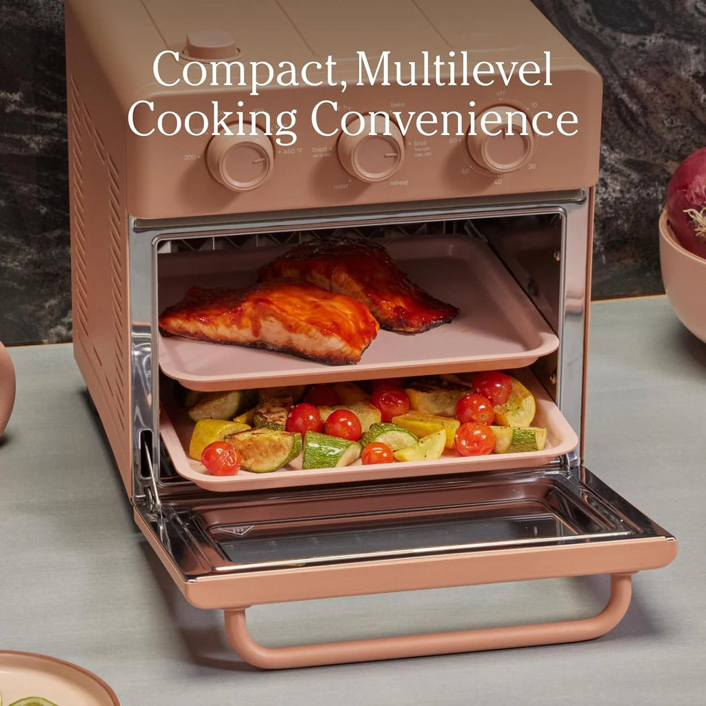 6-in-1 Air Fryer Toaster Oven with Steam Infusion, Compact Countertop Design R39133