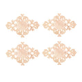 Wood Carved Appliques, 2Pcs Wooden Decorative Onlays, MUXSAM Unpainted Furniture Center Decals for Cabinet Dresser Bed Door Wall Wardrobe Ceiling Decoration Home DIY Project, 15x10.5cm/5.9"x4.13"