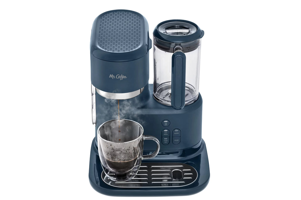 Single Serve Iced Coffee Maker and Blender with Reusable Tumblers C985706