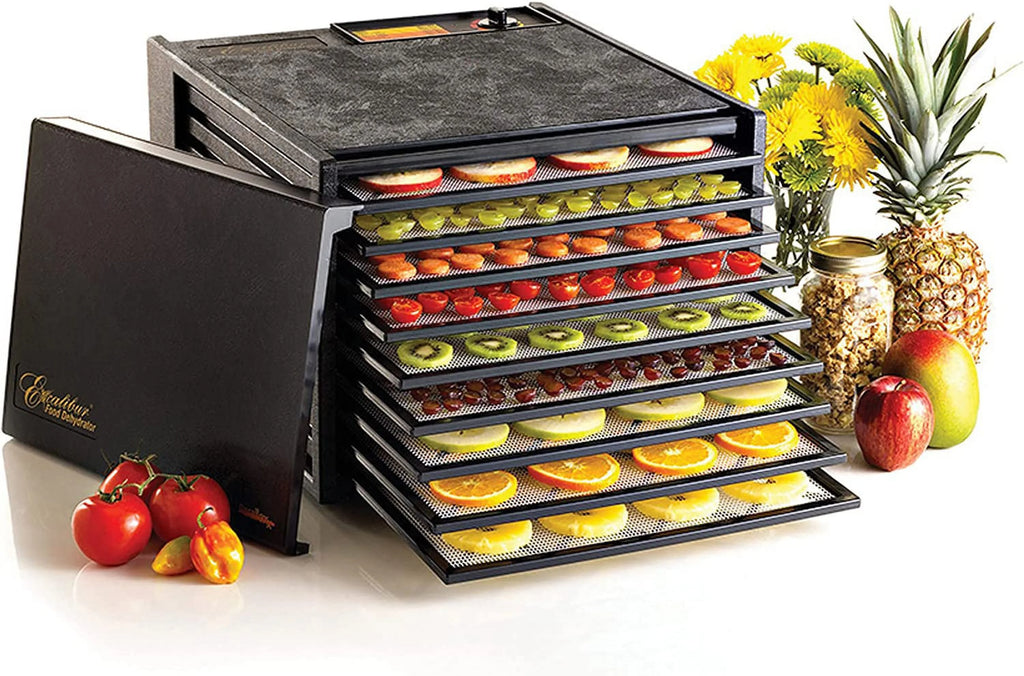 Electric Food Dehydrator with Adjustable Thermostat, 9 Trays S545