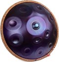 12 Notes 22 Inches Professional Handpan in Minor D Hand Pan Steel Drum Percussion Instrument for Professional Performance(Purple).