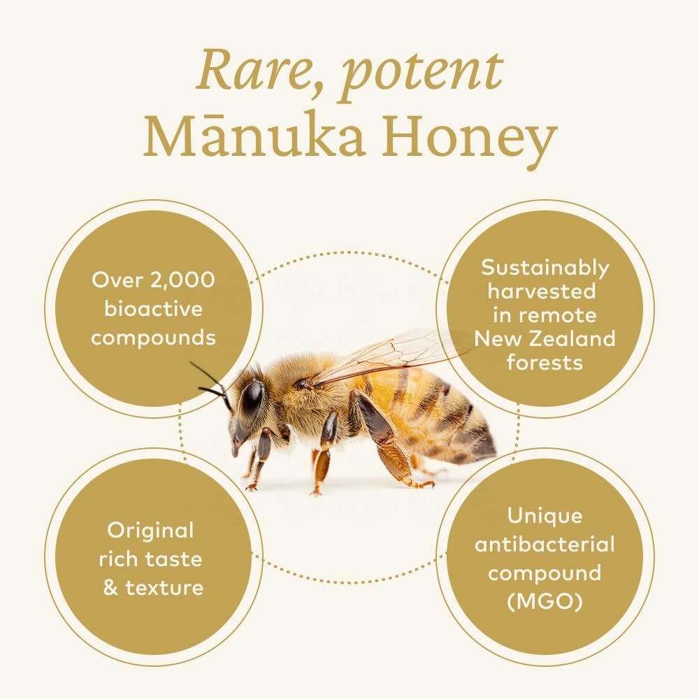 Manuka Honey UMF 20+ MGO 829+ Raw Wild Non-GMO 8.8 oz D341292