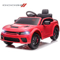 Dodge Charger Electric Ride on Car Toys for Girls, 12V Battery Powered Ride On Toys with Parent Remote Control, Electric Car for Kids 3-5 w/Music Player/LED Headlights/Safety Belt, Red