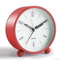 Analog Alarm Clock, 4 inch Super Silent Non Ticking Small Clock with Night Light, Battery Operated, Simple Design, easy setting for Office, Bedroom, Bedside, Desk, teens, elders, kids, adult, Green