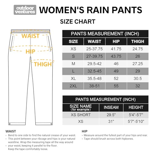 Packable Waterproof Hiking Rain Pants N4687