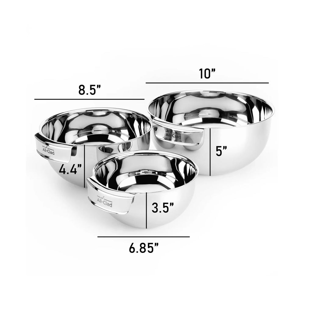 Stainless Steel 3-Piece Mixing Bowl Set M531