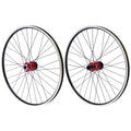 Aiqidi 27.5" Mountain Bike Front Rear Wheels Bicycle Disc Brake Aluminum Alloy Rim MTB Wheelset Fit 7-12 Speed Cassette(Red Hub)