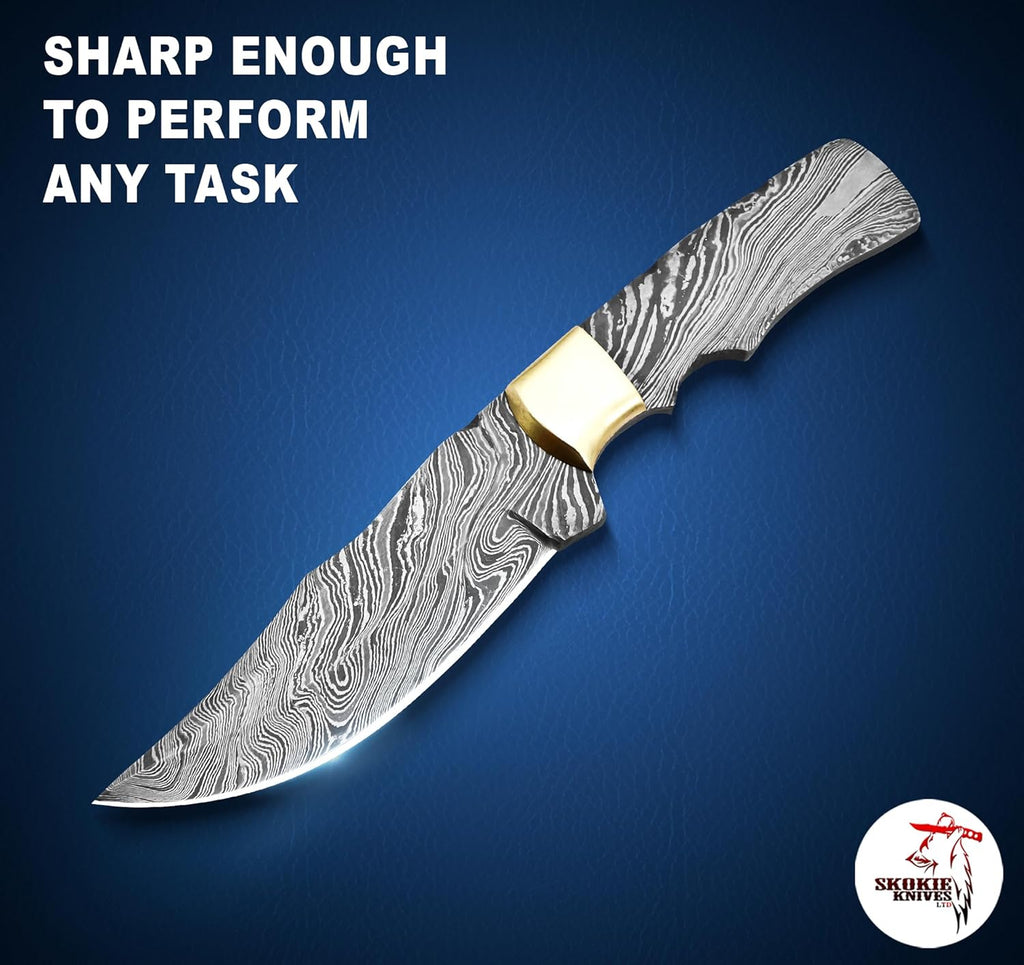 Custom Damascus Steel Blank Blade 9.0" for Knife Making E669