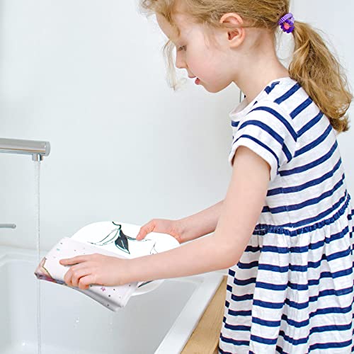 4 Pcs Absorbent Hand Towels for Girls Kitchen Bathroom S8740