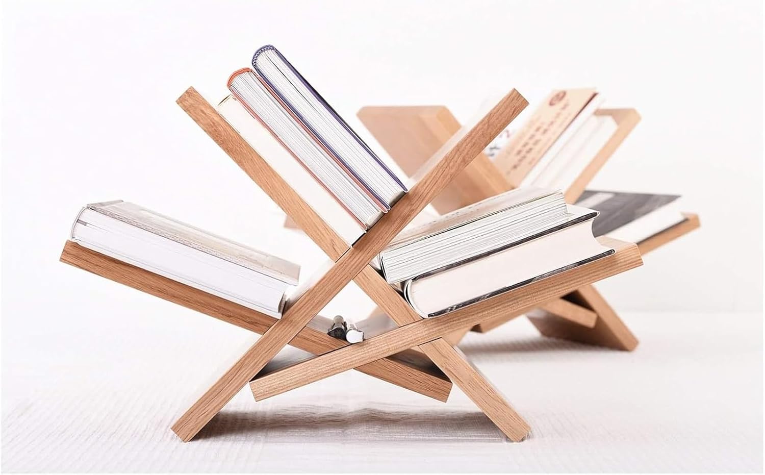 Oak Small Bookshelf Desk Display Stand S922675