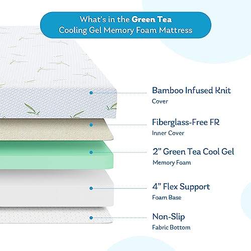 6 inch Full Mattress with Bamboo Cover, Medium Firm H249