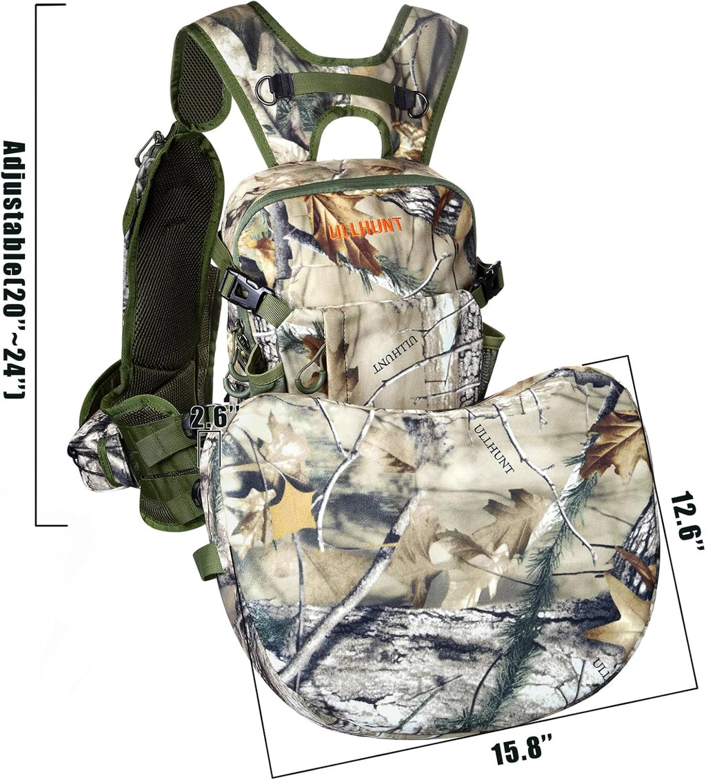 Turkey Hunting Vest with Magnetic Seat Cushion, Lightweight and Silent N3537