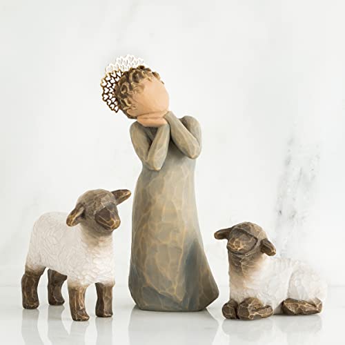 Nativity Scene with Elevated Angels, 25-Piece Set I950