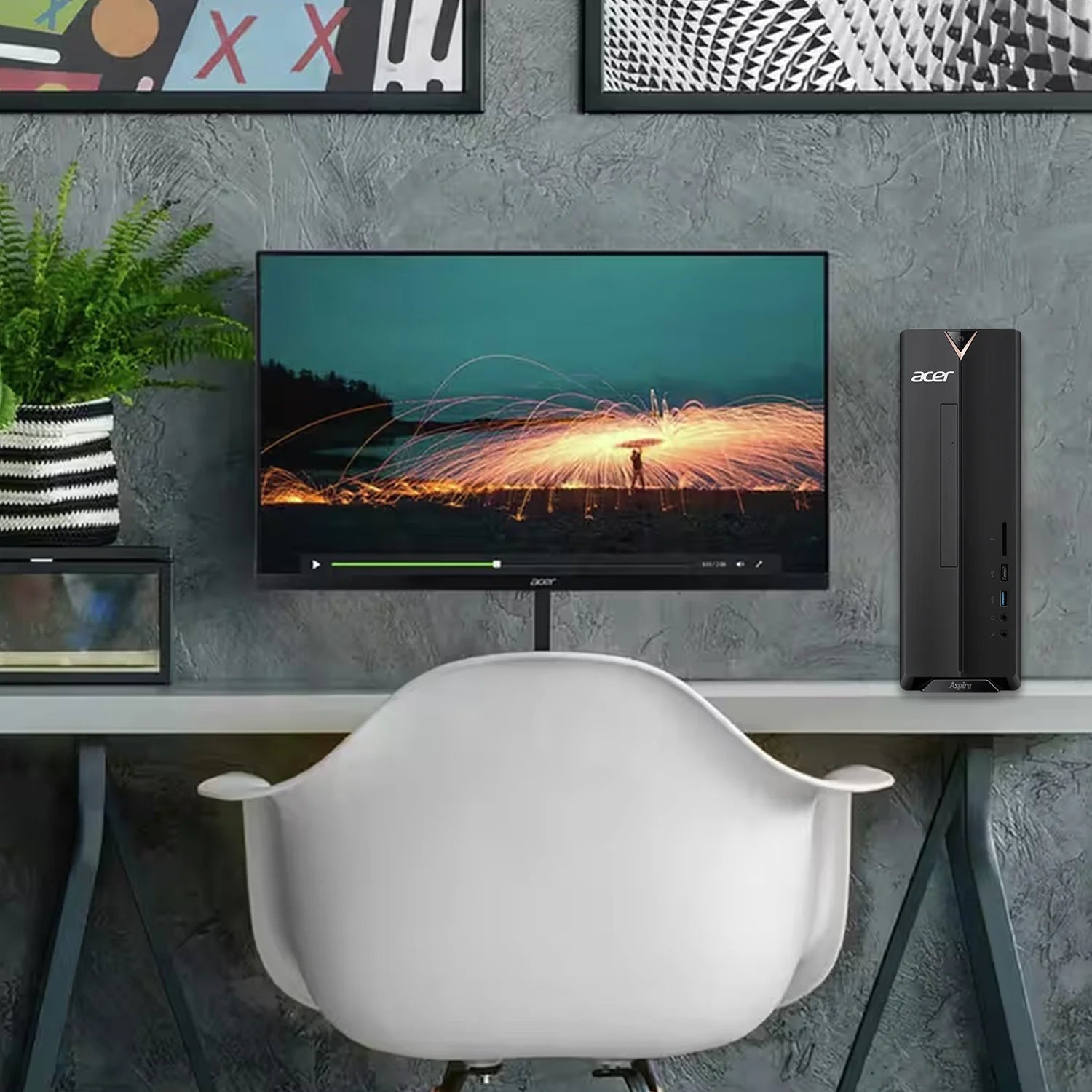 Desktop Tower Computer, Intel Celeron, 12GB RAM, 512GB SSD, Windows 11 Home J446281