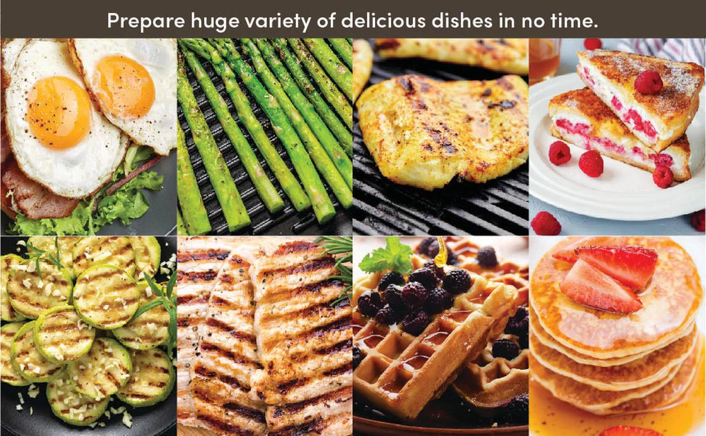 4-in-1 Waffle Maker, Indoor Grill, Sandwich Maker, Panini Press, Electric Griddle, Removable Non-Stick Plates H92613