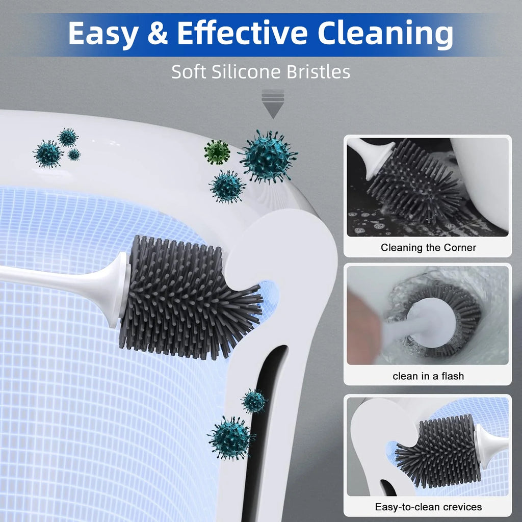 Toilet Brush and Caddy Holder Set for Bathroom (2 Pack) Y2911