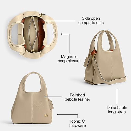 Polished Pebble Leather Shoulder Bag T86944