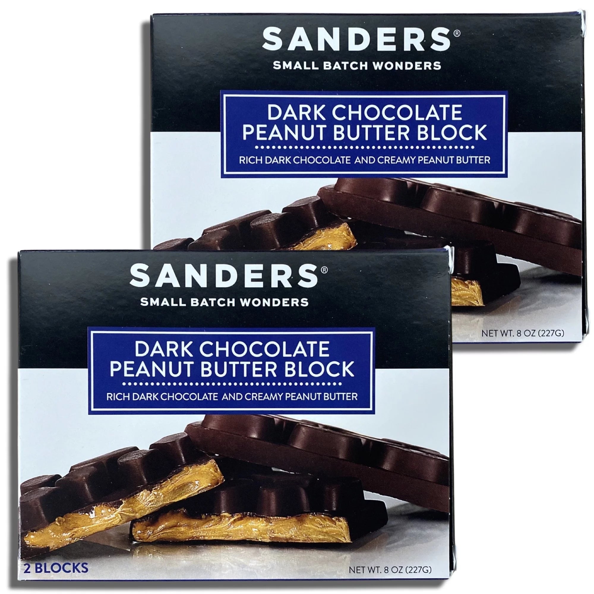 Dark Chocolate Peanut Butter Block, 8 Ounces, 2-Pack U183