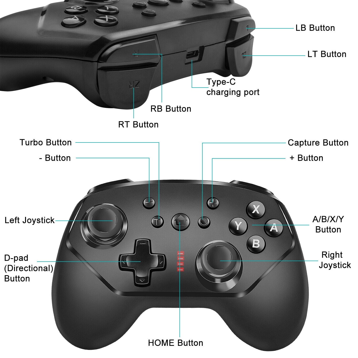 Wireless Pro Controller for Nintendo Switch M437