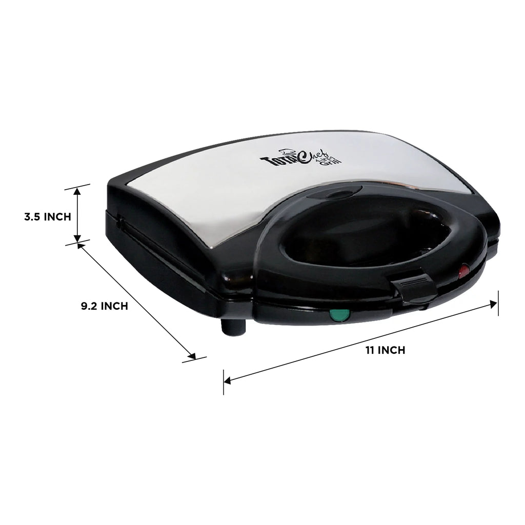 4-in-1 Waffle Maker, Indoor Grill, Sandwich Maker, Panini Press, Electric Griddle, Removable Non-Stick Plates H92613