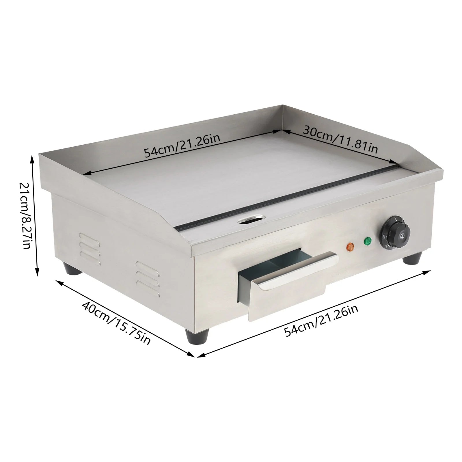 Electric Countertop Griddle Flat Top Grill 22 Inch F682