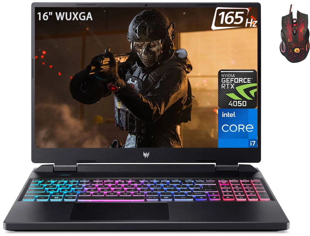 Acer Predator Helios Neo, 16" WUXGA IPS Gaming Laptop, Intel Core i7 13700HX Processor, GeForce RTX 4050, 32GB DDR5 RAM, 2TB SSD, Windows 11 Home, Bundle with Cefesfy Gamingmouse
